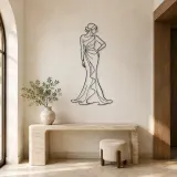 Pearl Gown Profile Metal Wall Art | Fashion Figure Wall Decor - lifestyle view 3