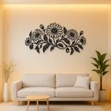 Daisy Chain Metal Wall Art | Botanical Metal Wall Decor
