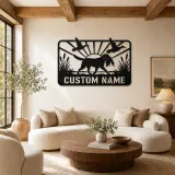 Décoration murale en métal personnalisée Retriever Chasse au canard