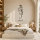 Pearl Neckline Model Metal Wall Art | Fashion Figure Wall Decor - lifestyle view 2