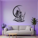 Moon Salutation Metal Wall Art | Movement Silhouette Decor