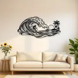 Surfer on the Curl Metal Wall Art | Coastal and Nautical Wall Decor