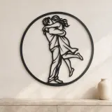 Long Distance Reunion Metal Wall Art | Romantic Couple Decor - lifestyle view 3