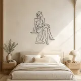 Crossed Leg Fashion Pose Metal Wall Art | Fashion Figure Wall Decor - lifestyle view 3