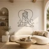 Cartel de metal pareja de rodillas de propuesta | Decoración romántica de pareja