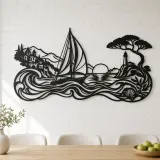 Mediterranean Sail Metal Wall Art | Coastal and Nautical Wall Decor - lifestyle view 4