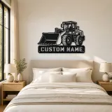 Personalized Compact Wheel Loader Low Bucket Metal Wall Art - lifestyle view 2