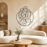 Cartel de metal de pareja con anillo de promesa | Decoración romántica de pareja