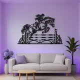 Show Jumping Moment Metal Wall Art | Equestrian Wall Decor