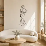 Cartel de metal elegante con mano en la cadera | Decoración de pareja romántica