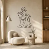 Poised Chair Muse Metal Wall Art | Fashion Figure Wall Decor - lifestyle view 5
