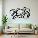 Asymmetric Circle Dance Metal Wall Art | Modern Abstract Metal Decor