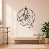 Aerial Silk Dancer Metal Wall Art | Aerial Dance Wall Decor - lifestyle view 3