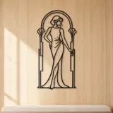 Fashion Arch Pose Metal Wall Art | Movement Silhouette Decor - lifestyle view 5