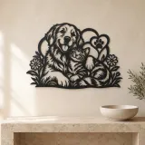 Dog and Cat Friends Metal Wall Art | Pet Lover Silhouette Decor - lifestyle view 3