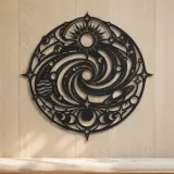 Galaxy Spiral Emblem Metal Wall Art | Celestial Boho Wall Decor - lifestyle view 5