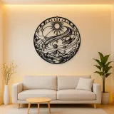 Comet Trail Curve Metal Wall Art | Nature Silhouette Decor