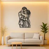 Anniversary Embrace Metal Wall Art | Romantic Couple Decor