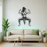 Goddess Pose Strength Metal Wall Art | Movement Silhouette Decor