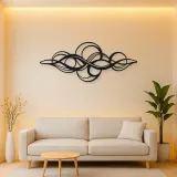 Calm Horizontal Rhythm Metal Wall Art | Modern Abstract Metal Decor