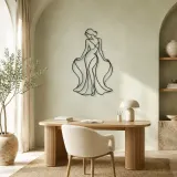 Classic Boudoir Silhouette Metal Wall Art | Fashion Figure Wall Decor - lifestyle view 4