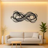 Interwoven Wave Ribbons Metal Wall Art | Modern Abstract Metal Decor