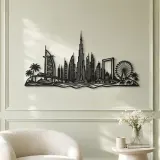Dubai Skyline Arc Metal Wall Art | Travel and City Wall Decor - lifestyle view 2