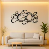 Organic Pebble Rhythm Metal Wall Art | Modern Abstract Metal Decor