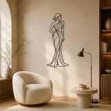 Side Glance Model Metal Wall Art | Fashion Figure Wall Decor - lifestyle view 5