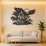Horse and Eagle Metal Wall Art | Equestrian Wall Decor