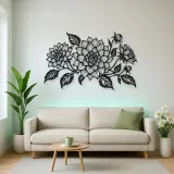 Dahlia Bloom Metal Wall Art | Botanical Metal Wall Decor