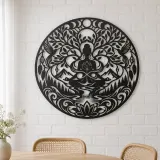 Infinite Peace Flow Metal Wall Art | Spiritual Boho Metal Decor - lifestyle view 4