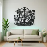 Breakfast Table Moment Metal Wall Art | Cozy Home Metal Decor