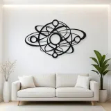 Orbiting Circle Harmony Metal Wall Art | Modern Abstract Metal Decor