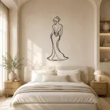 Fashion Back Silhouette Metal Wall Art | Fashion Figure Wall Decor - lifestyle view 2