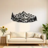 Jagged Adventure Range Metal Wall Art | Nature Silhouette Decor