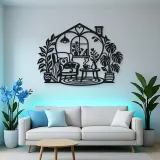 Home Sweet Heart Symbol Metal Wall Art | Cozy Home Metal Decor