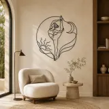Standing Split Line Metal Wall Art | Yoga and Meditation Wall Decor - lifestyle view 5