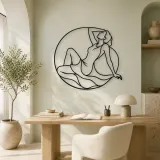Reclining Curve Muse Metal Wall Art | Feminine Figure Wall Decor - lifestyle view 4
