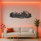 Rome Skyline Flow Metal Wall Art | Travel and City Wall Decor