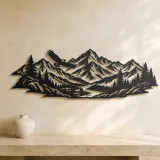 Eagle Ridge Mountain Metal Wall Art | Wildlife Silhouette Decor - lifestyle view 3