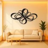 Modern Ribbon Knot Metal Wall Art | Modern Abstract Metal Decor