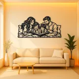 Bedtime Story Family Metal Wall Art | Family Silhouette Decor