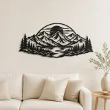 Cartel de metal personalizado Arco del Atardecer Montañés | Decoración Silueta Natural