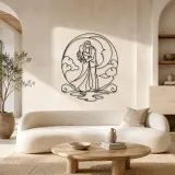 Cartel de metal beso bajo la luna | Decoración de pareja romántica