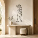 Evening Glamour Pose Metal Wall Art | Fashion Figure Wall Decor - lifestyle view 3