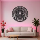 Mandala Moon Metal Wall Art | Spiritual Boho Metal Decor