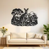 Kangaroo Outback Metal Wall Art | Wildlife Silhouette Decor