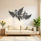 Fern Frond Wave Metal Wall Art | Coastal and Nautical Wall Decor