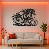 Galloping Dust Flow Metal Wall Art | Equestrian Wall Decor